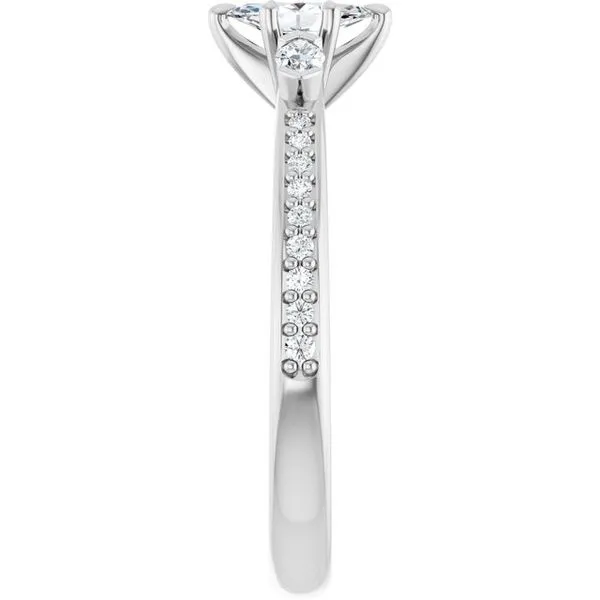 Claw-Prong Three-Stone Engagement Ring Image 4 Shipley's Fine Jewelry Hampstead, MD