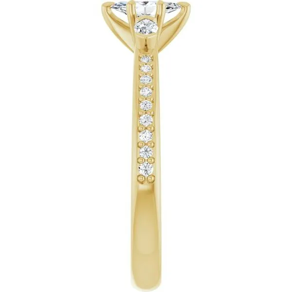 Claw-Prong Three-Stone Engagement Ring Image 4 Vulcan's Forge LLC KANSAS CITY, MO