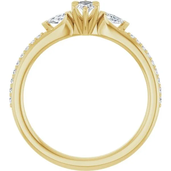 Claw-Prong Three-Stone Engagement Ring Image 2 Clater Jewelers Louisville, KY