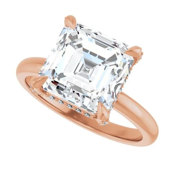 Claw-Prong Hidden Halo-Style Engagement Ring Image 5 Austin's Fine Diamonds & Jewelry Lyndhurst, NJ