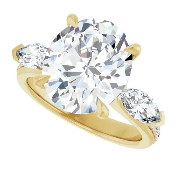 Claw-Prong Three-Stone Engagement Ring Image 5 Shipley's Fine Jewelry Hampstead, MD