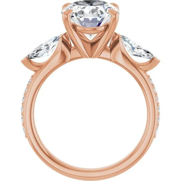 Claw-Prong Three-Stone Engagement Ring Image 2 Raleigh Diamond Fine Jewelry Raleigh, NC