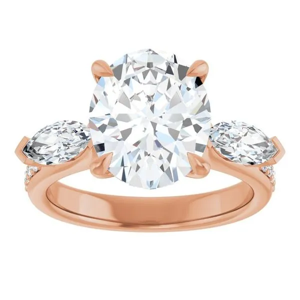 Claw-Prong Three-Stone Engagement Ring Image 3 Don's Jewelry & Design Washington, IA