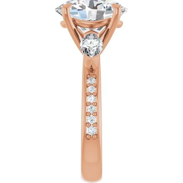 Claw-Prong Three-Stone Engagement Ring Image 4 Clater Jewelers Louisville, KY