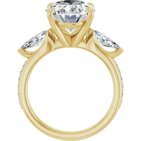 Claw-Prong Three-Stone Engagement Ring Image 2 Futer Bros Jewelers York, PA