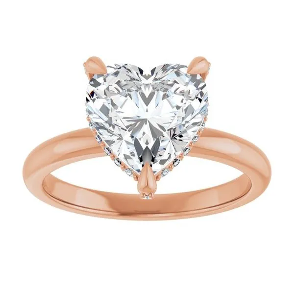 Claw-Prong Hidden Halo-Style Engagement Ring Image 3 The Jewelry Source El Segundo, CA