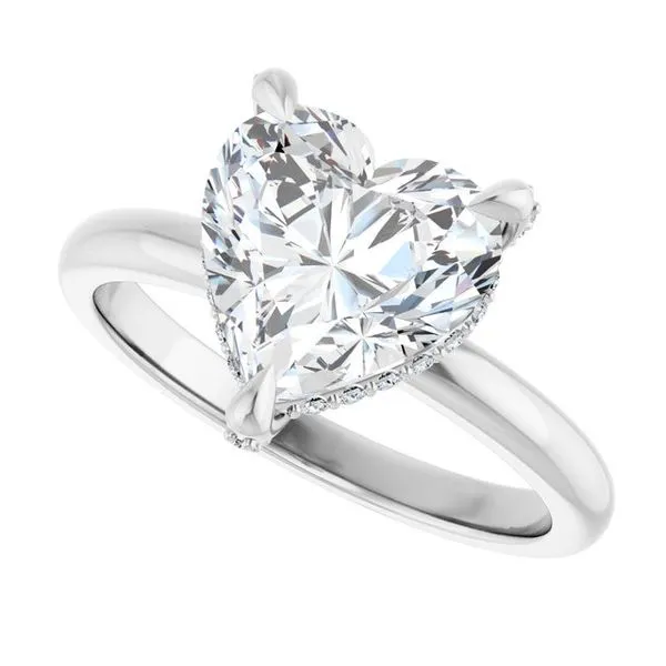Claw-Prong Hidden Halo-Style Engagement Ring Image 5 Mark Jewellers La Crosse, WI