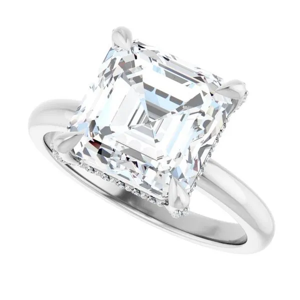 Claw-Prong Hidden Halo-Style Engagement Ring Image 5 Jimmy Smith Jewelers Decatur, AL