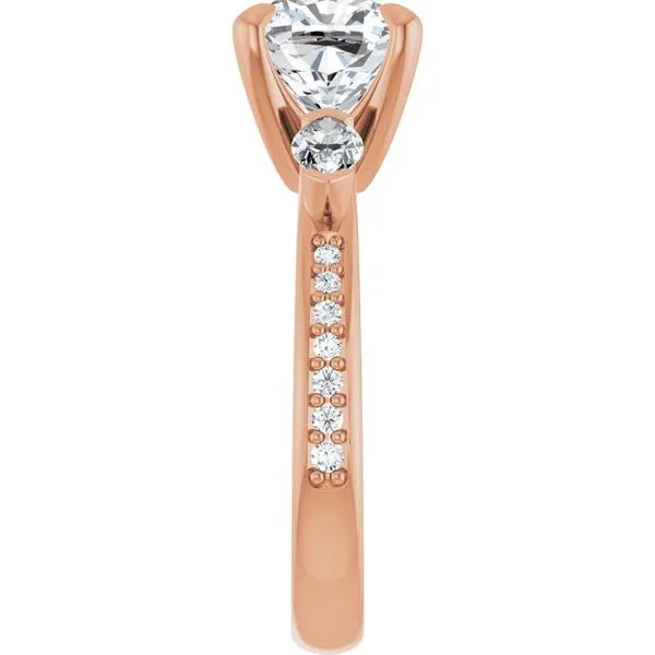 Claw-Prong Three-Stone Engagement Ring Image 4 Arezzo Jewelers Elmwood Park, IL