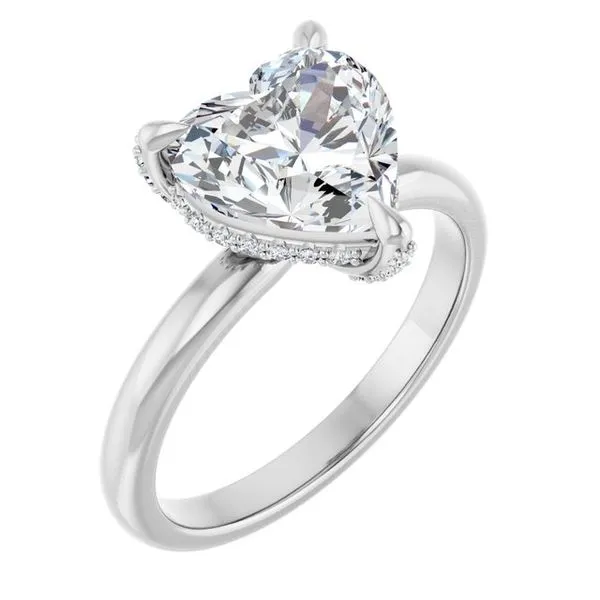 Claw-Prong Hidden Halo-Style Engagement Ring Vulcan's Forge LLC KANSAS CITY, MO