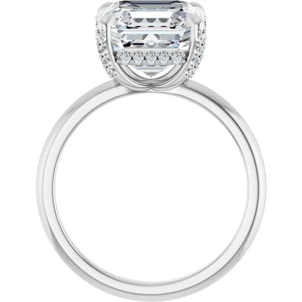 Claw-Prong Hidden Halo-Style Engagement Ring Image 2 J. West Jewelers Round Rock, TX