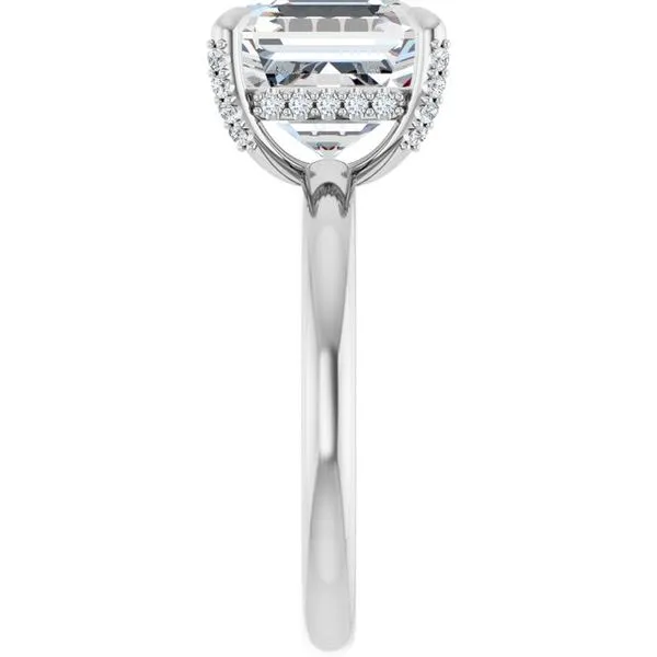 Claw-Prong Hidden Halo-Style Engagement Ring Image 4 Vulcan's Forge LLC KANSAS CITY, MO