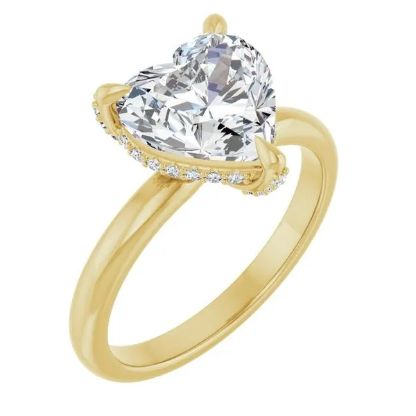 Claw-Prong Hidden Halo-Style Engagement Ring Northwood Jewelers Northwood, OH