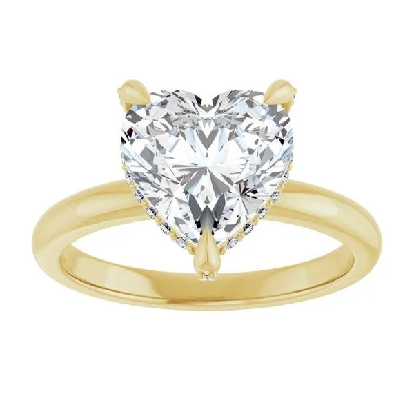 Claw-Prong Hidden Halo-Style Engagement Ring Image 3 Futer Bros Jewelers York, PA