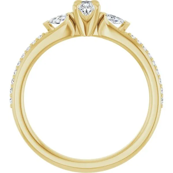 Claw-Prong Three-Stone Engagement Ring Image 2 Clater Jewelers Louisville, KY