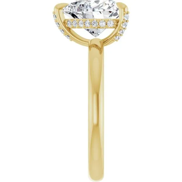 Claw-Prong Hidden Halo-Style Engagement Ring Image 4 Vulcan's Forge LLC KANSAS CITY, MO