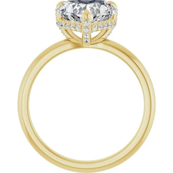Claw-Prong Hidden Halo-Style Engagement Ring Image 2 Don's Jewelry & Design Washington, IA