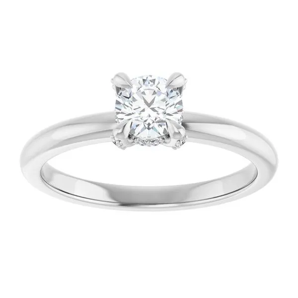 Claw-Prong Hidden Halo-Style Engagement Ring Image 3 Vulcan's Forge LLC KANSAS CITY, MO