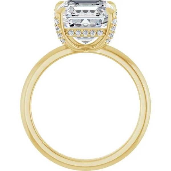 Claw-Prong Hidden Halo-Style Engagement Ring Image 2 Don's Jewelry & Design Washington, IA