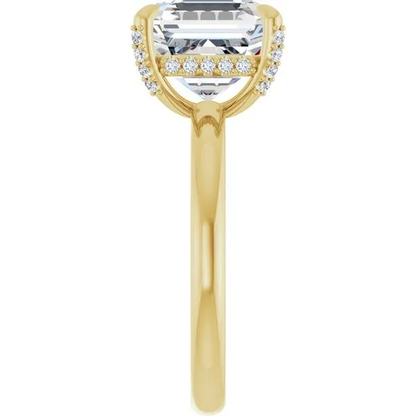 Claw-Prong Hidden Halo-Style Engagement Ring Image 4 Don's Jewelry & Design Washington, IA