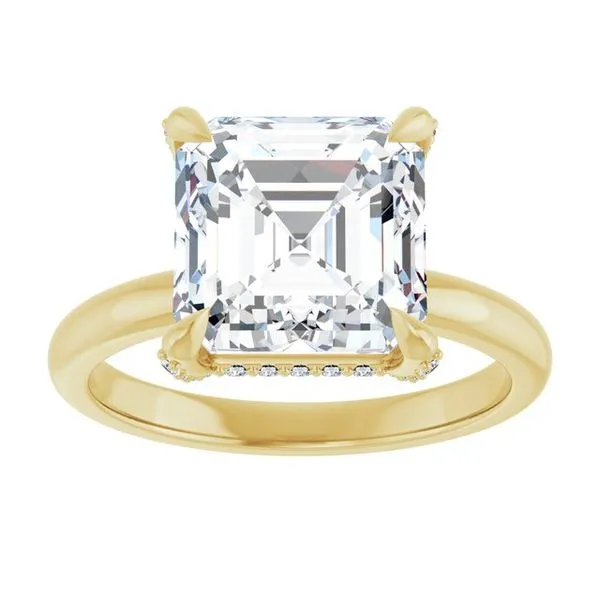 Claw-Prong Hidden Halo-Style Engagement Ring Image 3 Vulcan's Forge LLC KANSAS CITY, MO