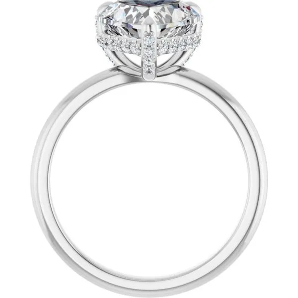Claw-Prong Hidden Halo-Style Engagement Ring Image 2 Vulcan's Forge LLC KANSAS CITY, MO