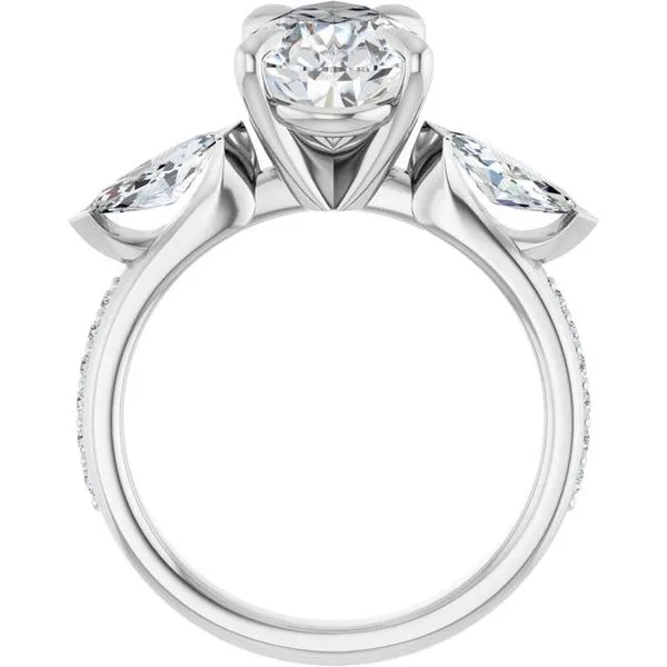 Claw-Prong Three-Stone Engagement Ring Image 2 Jimmy Smith Jewelers Decatur, AL