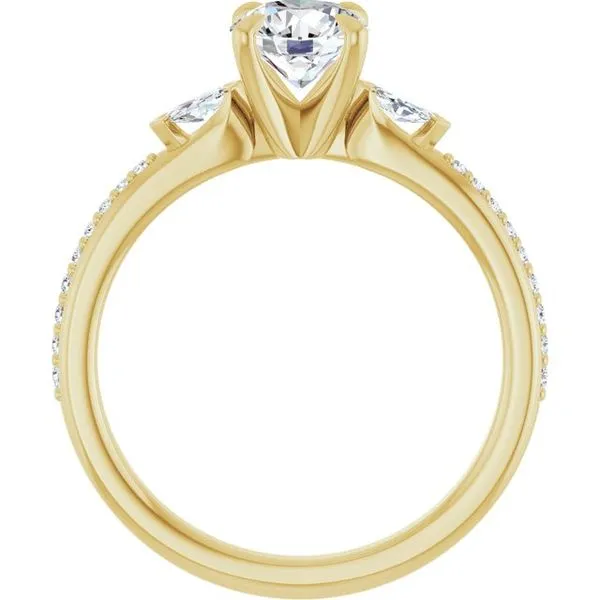 Claw-Prong Three-Stone Engagement Ring Image 2 Austin's Fine Diamonds & Jewelry Lyndhurst, NJ