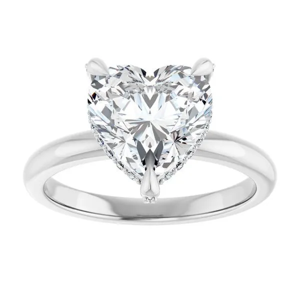 Claw-Prong Hidden Halo-Style Engagement Ring Image 3 Don's Jewelry & Design Washington, IA