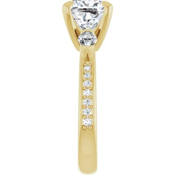 Claw-Prong Three-Stone Engagement Ring Image 4 Natale Jewelers Sewell, NJ