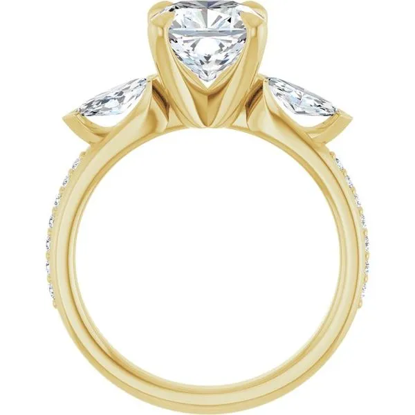 Claw-Prong Three-Stone Engagement Ring Image 2 Raleigh Diamond Fine Jewelry Raleigh, NC