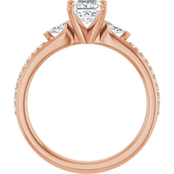 Claw-Prong Three-Stone Engagement Ring Image 2 Clater Jewelers Louisville, KY