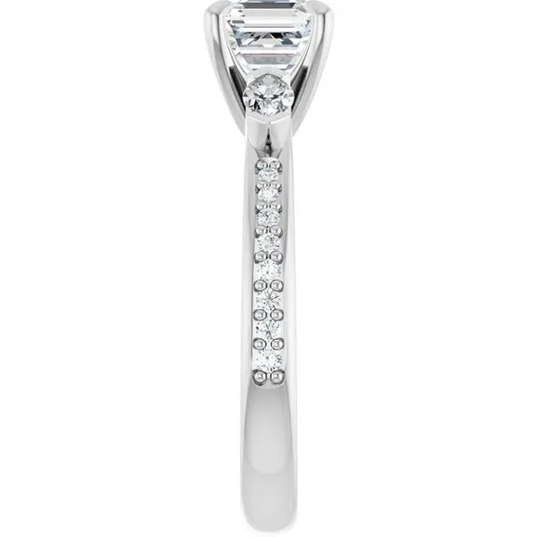 Claw-Prong Three-Stone Engagement Ring Image 4 Arezzo Jewelers Elmwood Park, IL