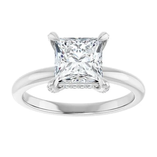 Claw-Prong Hidden Halo-Style Engagement Ring Image 3 Mark Jewellers La Crosse, WI