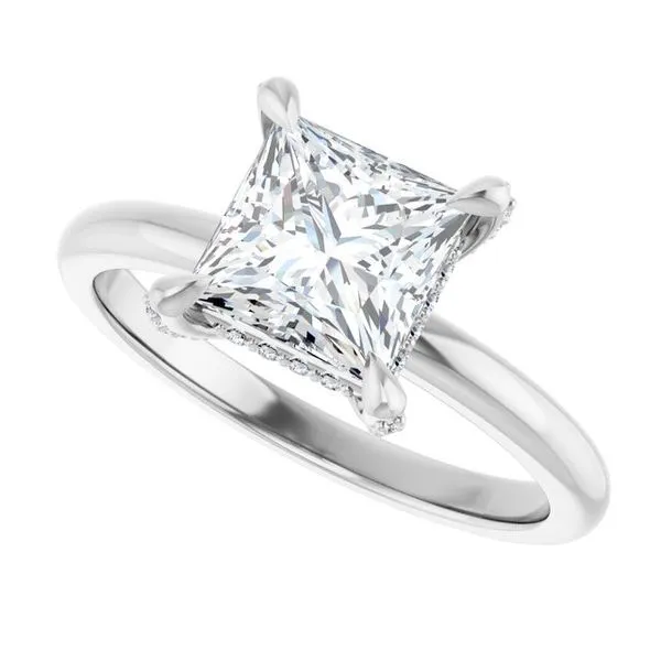 Claw-Prong Hidden Halo-Style Engagement Ring Image 5 Paul James Jewelers Angels Camp, CA