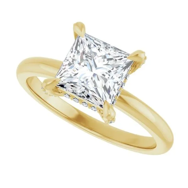 Claw-Prong Hidden Halo-Style Engagement Ring Image 5 Futer Bros Jewelers York, PA