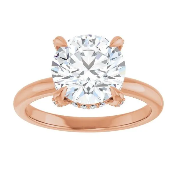 Claw-Prong Hidden Halo-Style Engagement Ring Image 3 J. West Jewelers Round Rock, TX