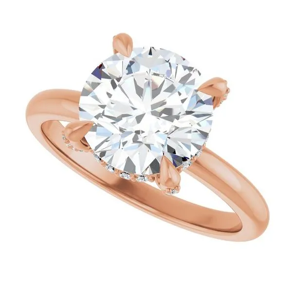 Claw-Prong Hidden Halo-Style Engagement Ring Image 5 Michael Szwed Jewelers Longmeadow, MA