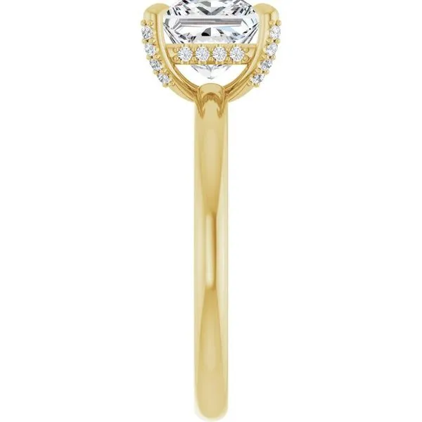 Claw-Prong Hidden Halo-Style Engagement Ring Image 4 Vulcan's Forge LLC KANSAS CITY, MO