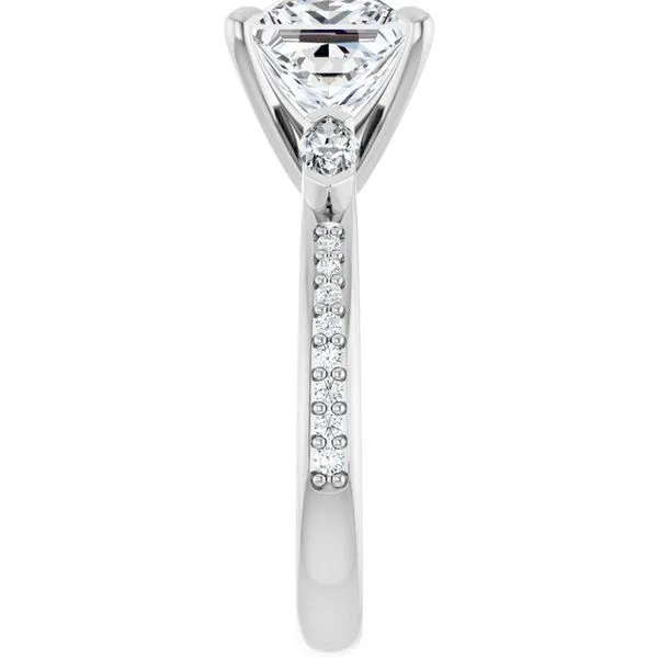 Claw-Prong Three-Stone Engagement Ring Image 4 Clater Jewelers Louisville, KY