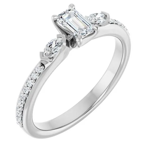 Claw-Prong Three-Stone Engagement Ring Vulcan's Forge LLC KANSAS CITY, MO