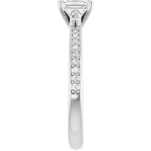 Claw-Prong Three-Stone Engagement Ring Image 4 Northwood Jewelers Northwood, OH