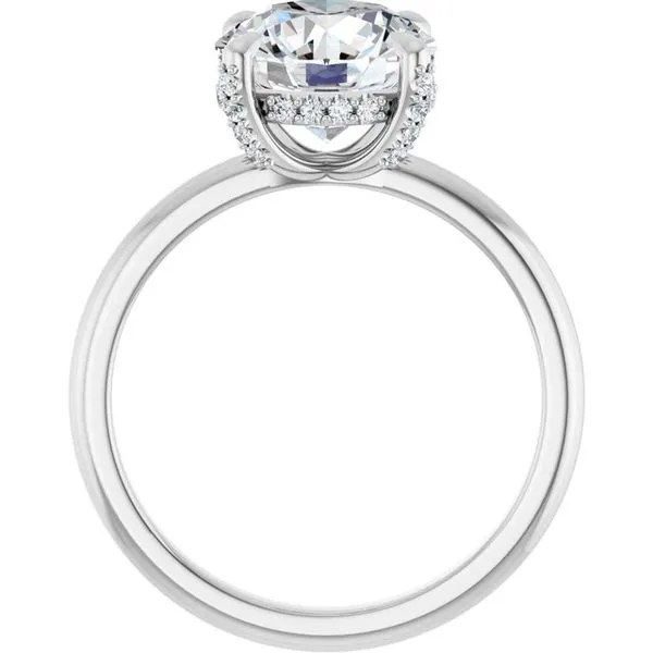 Claw-Prong Hidden Halo-Style Engagement Ring Image 2 J. Thomas Jewelers Rochester Hills, MI