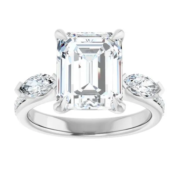 Claw-Prong Three-Stone Engagement Ring Image 3 Redlands Jewelers Redlands, CA