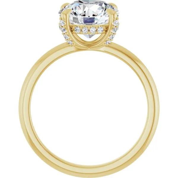 Claw-Prong Hidden Halo-Style Engagement Ring Image 2 Collard Jewelers League City, TX