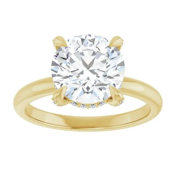 Claw-Prong Hidden Halo-Style Engagement Ring Image 3 Futer Bros Jewelers York, PA