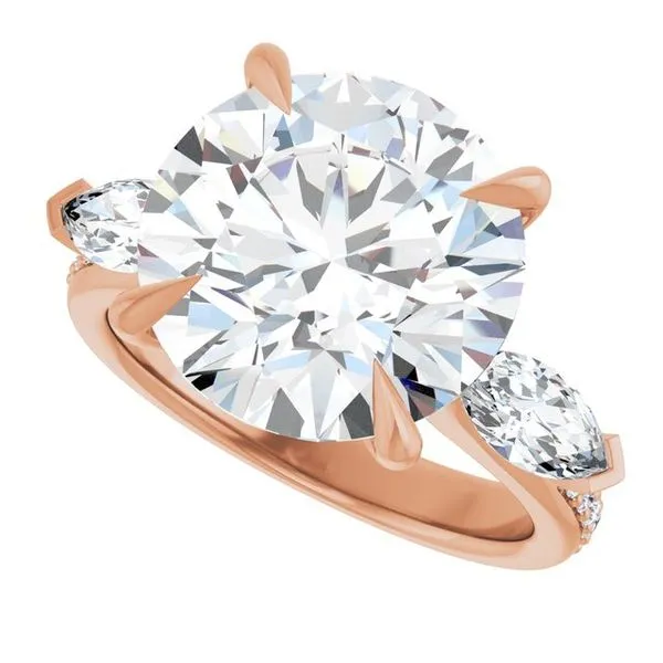 Claw-Prong Three-Stone Engagement Ring Image 5 Arezzo Jewelers Elmwood Park, IL