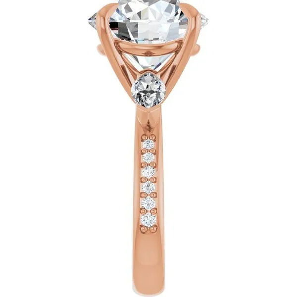 Claw-Prong Three-Stone Engagement Ring Image 4 Vulcan's Forge LLC KANSAS CITY, MO