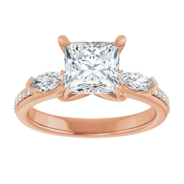 Claw-Prong Three-Stone Engagement Ring Image 3 Morin Jewelers Southbridge, MA