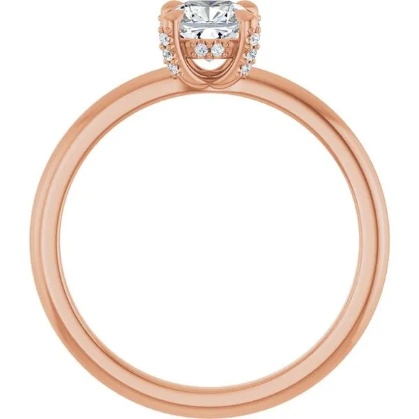 Claw-Prong Hidden Halo-Style Engagement Ring Image 2 Hudson Valley Goldsmith New Paltz, NY